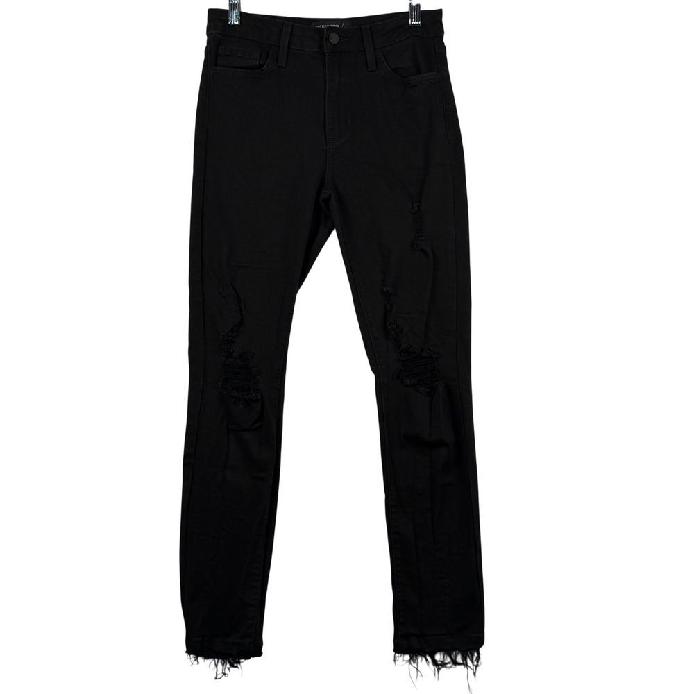 Just Black Denim BP305J High Rise Skinny Jeans Raw Hem Size 27 USA Made 28x26.5